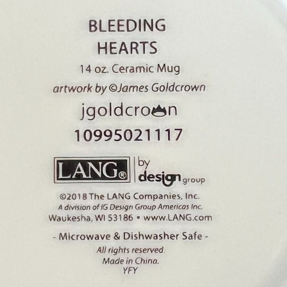 Lang BLEEDING HEARTS / LOVE WALL Ceramic Mug w/ Mural Artwork by James Goldcrown - Picture 15 of 15